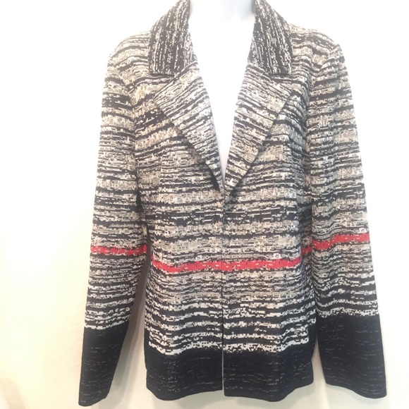 Ming Wang Jackets & Blazers - MING WANG Acrylic Knit Textured Jacket Blazer